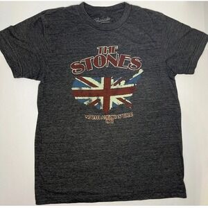 The Stones North American Tour 1981 Graphic TShirt Dark Gray Bravado Mens Medium